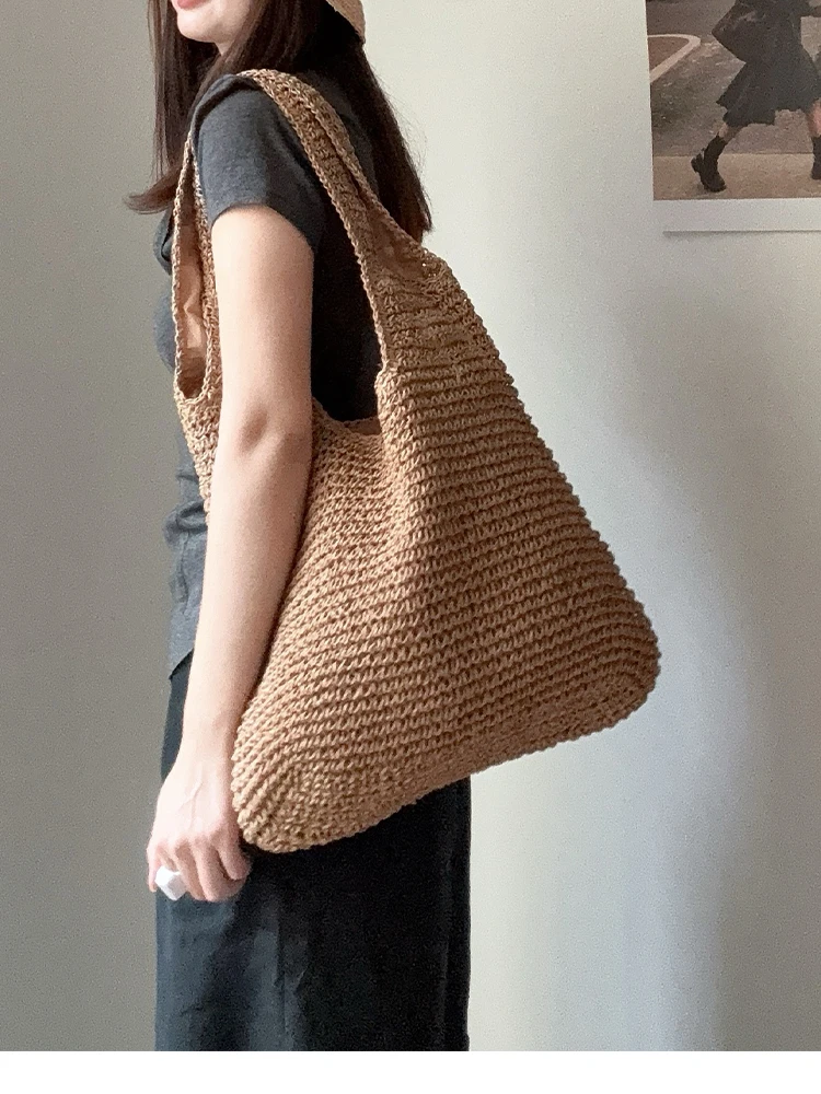 

Новинка 2025 года, корейская модная сумка ручной работы, большая сумка Capaci St, женская летняя дорожная сумка-тоут из мягкого полиэстера