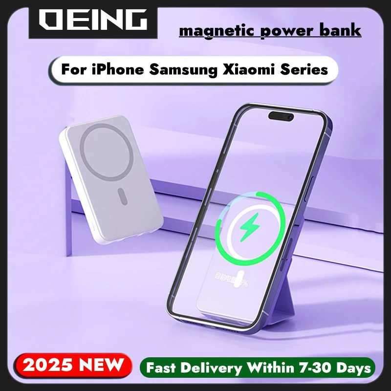 

Magnetic Powerbank For iPhone 16 15 14 13 12 11 External Backup Battery Portable Wireless Charger for Samsung Xiaomi Power Bank