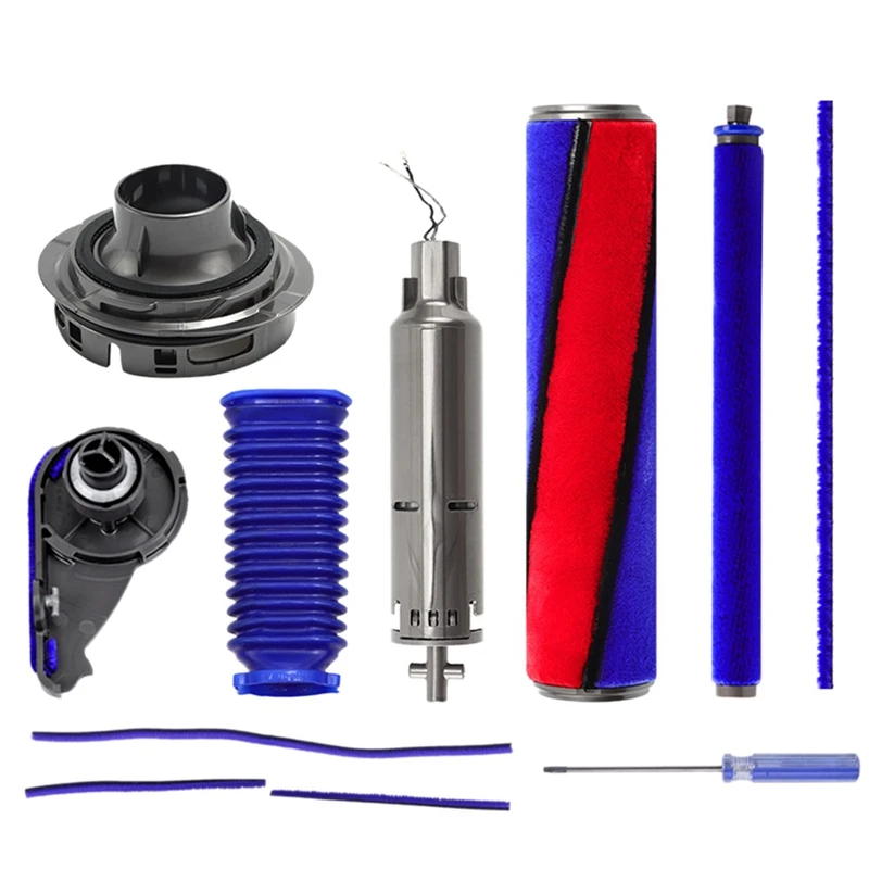 

Vacuum Cleaner Accessories For Dyson V7 V8 Vacuum Cleaner Plush Strips Blue Hose Motor Back Cover Accessories Kit