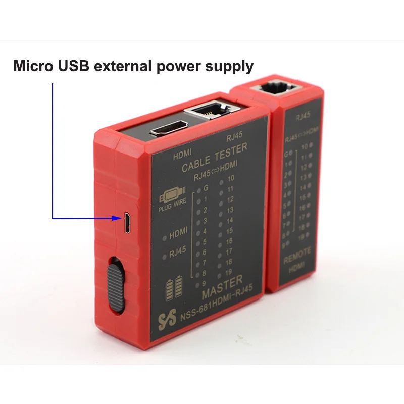 Multifunctional HDMI-Compatible HD Tester Network Cable RJ45 Lan 8P8C POE Anti Burn RJ11 Telephone Line Protection