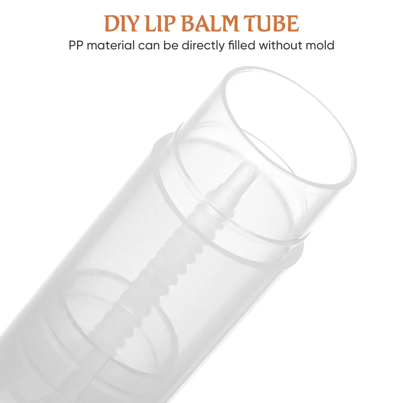 50Pcs Lip Balm Tubes Clear Empty Lipstick Containers Push Wheel Mechanism DIY Storage Tubes Lip Balm Tube