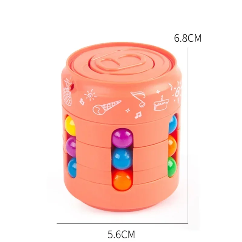 Pop Can Cube 3 w 1 Wiele funkcji Fidget Spinner Obrotowa kostka Magic Bean Cube Top Kolorowe fasolki Spinning palców Dekompresja