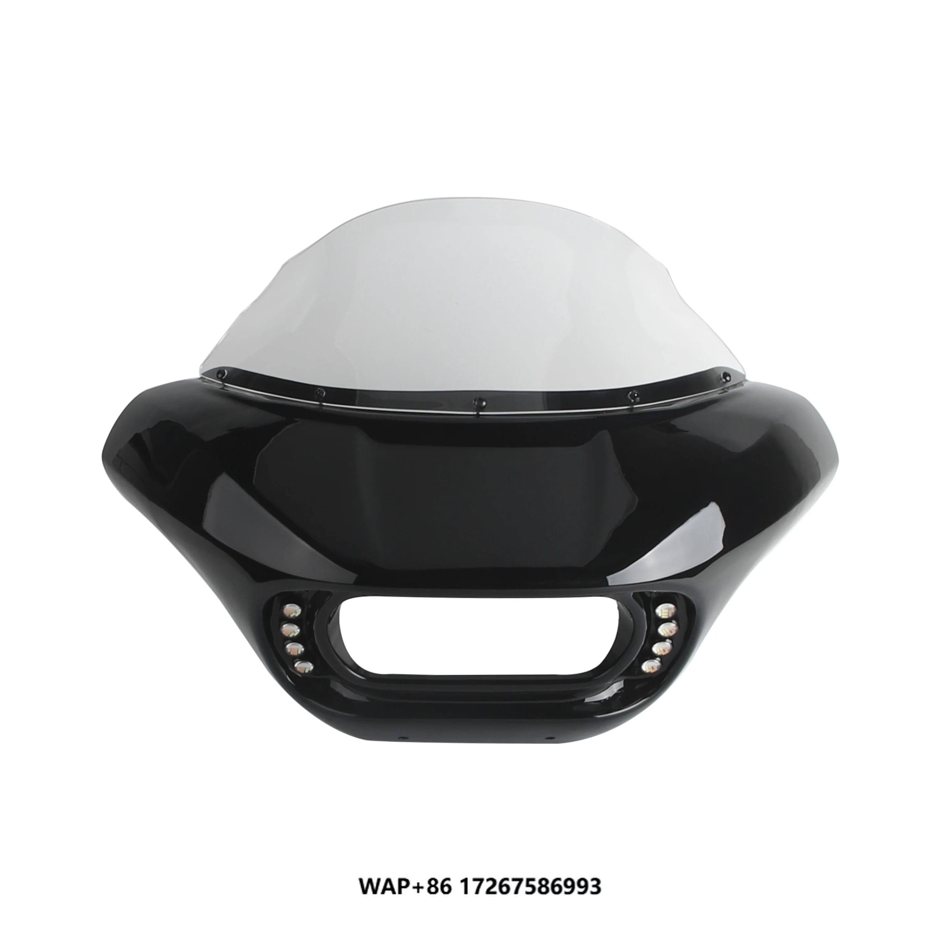 Plug & Play Motorcycle Shark Headlight Fairing for Street Bob / Low Rider 2018-2025|LP4 Bracket/DRL LED Turn Signals