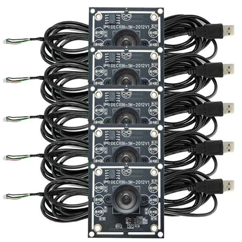 FULL-5Pcs 100 Grad Kamera Modul 1MP OV9732 1280X720 USB Kostenloser Treiber Manuelle Fokus, mit 3 Meter Kabel Für Winxp/7/8/10