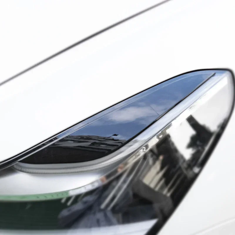 For Tesla Model 3 2017 2018 2019 2020 2021 2022 Car Headlight Eyebrows Eyelids Eye Lid Trim Sticker Cover Plastic Accessories