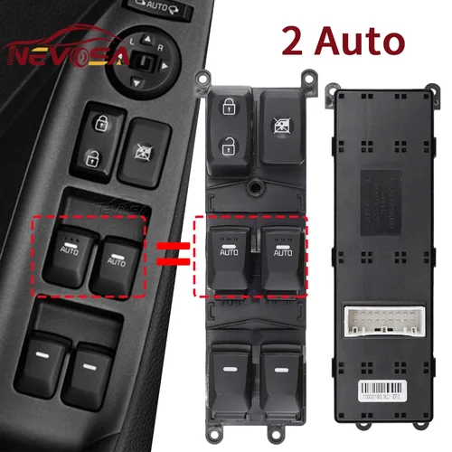 Mano izquierda para Kia Forte EX K3 Cerato 2014 2015 2016 YD Master interruptor de ventana eléctrica Control botón de vidrio 93571-A7000 93570-A7200