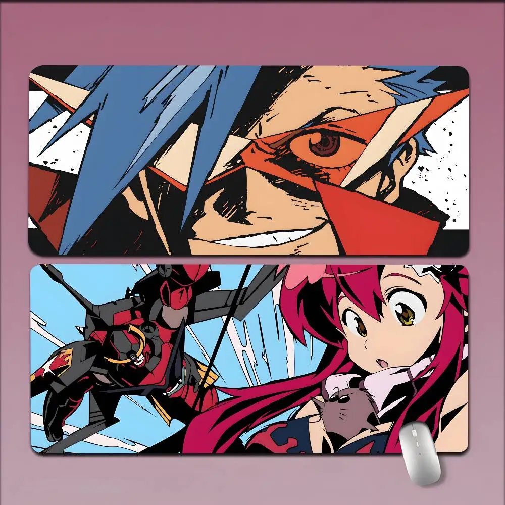 Anime Gurren Lagann Mousepad Non-slip Suitable For Office Computers Laptops E-sports Game Desk Mats XXL Keyboard