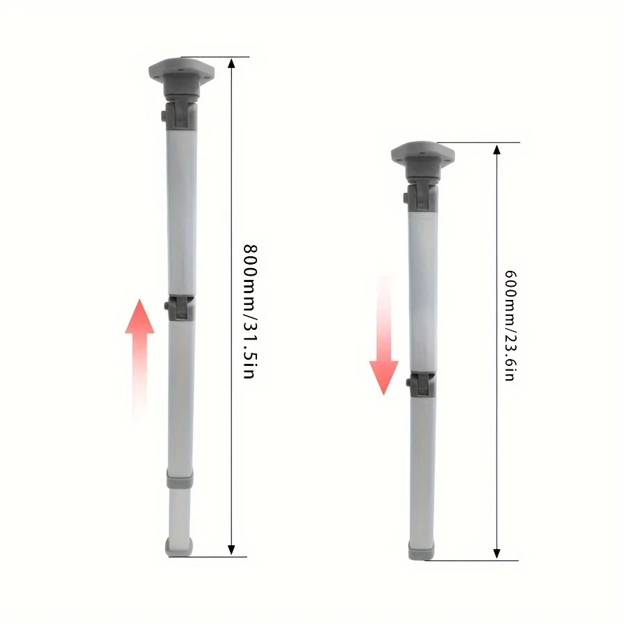 Table Legs, Table Board Legs, with Telescopic Adjustment, Foldable  in the Middle, Top Folding to Save Space