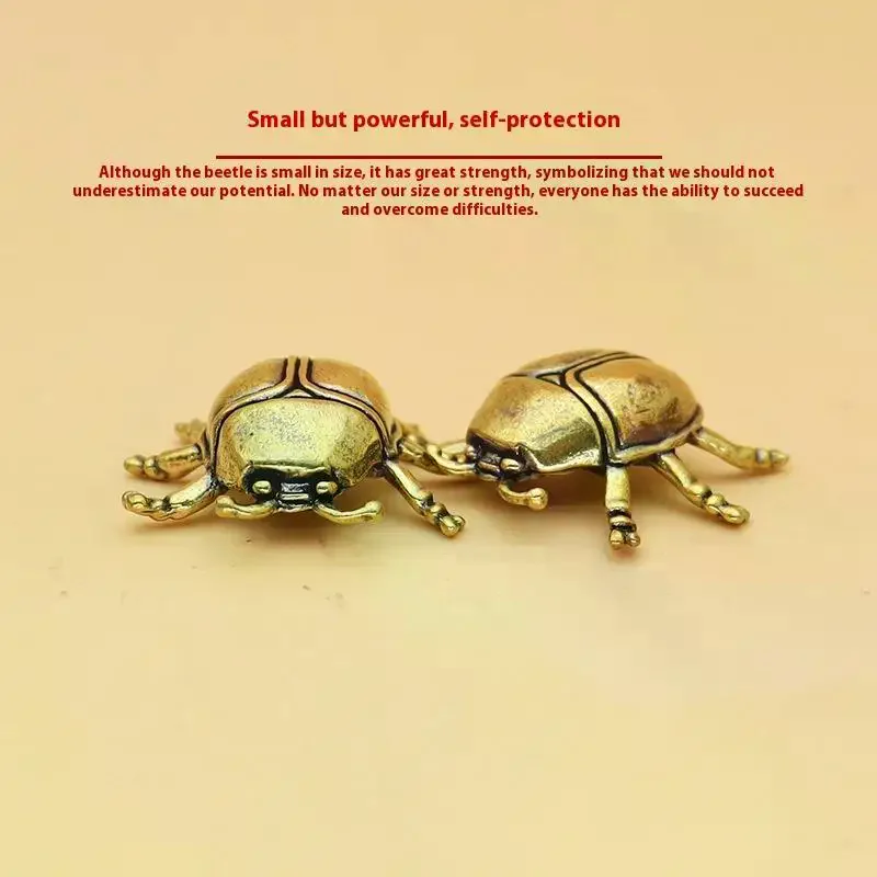 /PFU/Funny Ant Scorpion Crafts Solid Brass Beetles Figurines Collection Desktop Small Ornament Home Decoration 1 Piece