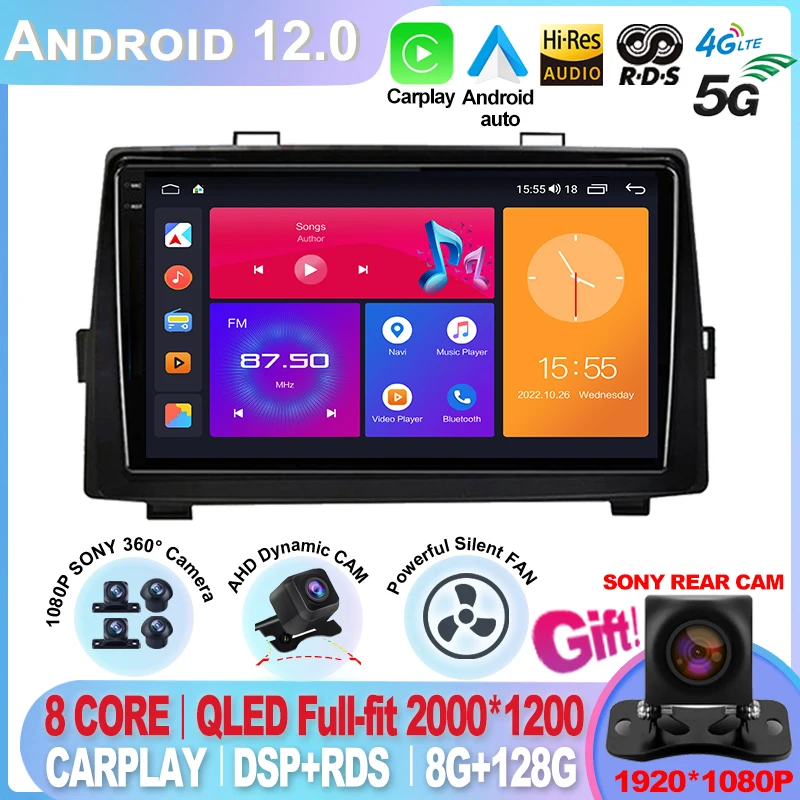 

Android 13 9 Inch For Toyota Noah Voxy 2007 - 2013 Navigation Autoradio Touchscreen Auto Car Radio Audio Player Multimedia