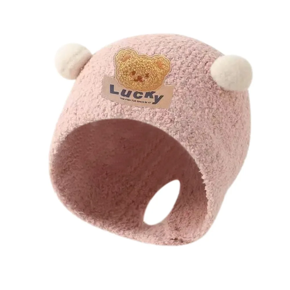 

Plush Hat Cartoon Autumn Winter Hats Thickened Cute Warmer Warm Bonnet Hip Hop Newborn Cap Baby Children Kids