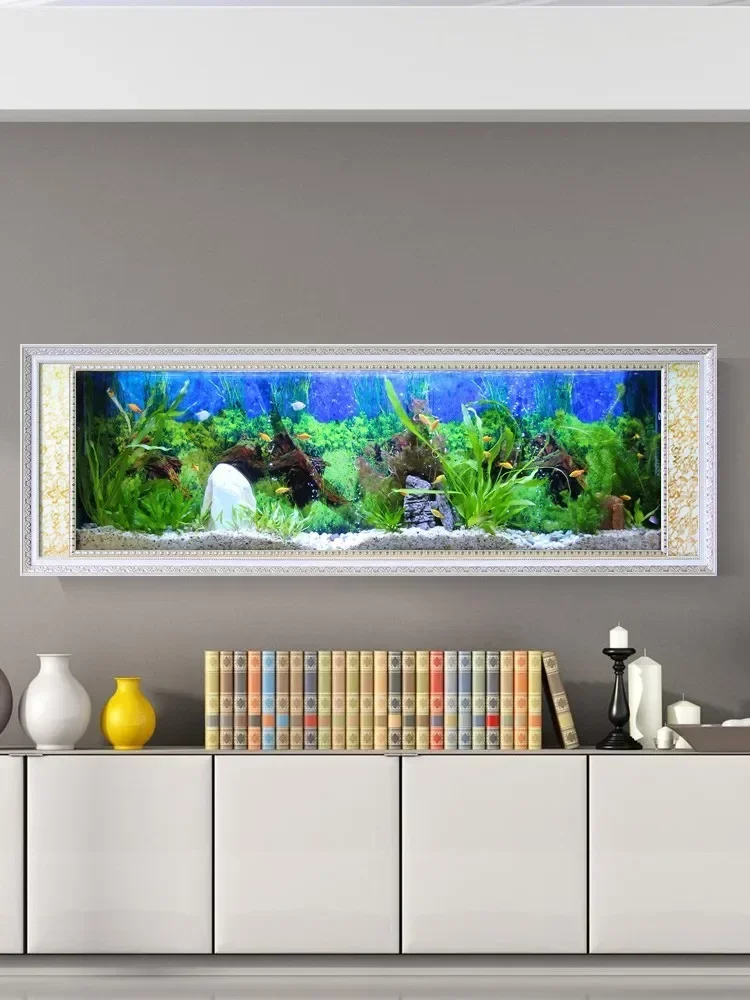 Wall-Mounted Fish Tank European-Style Living Room Glass Photo Frame Aquarium Ecological Wall-Mounted Medium and Large