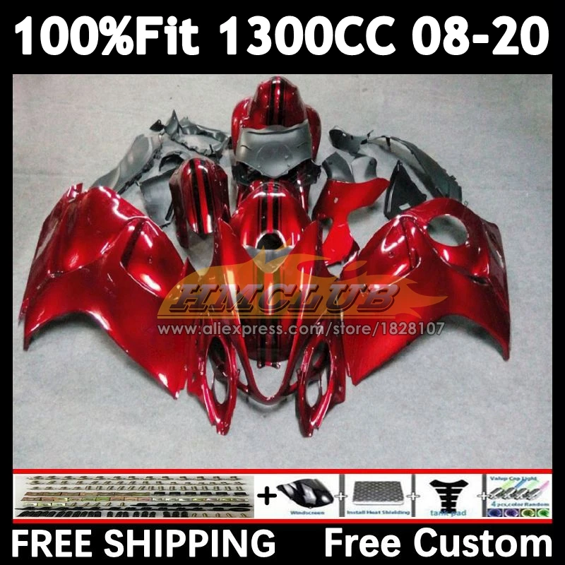 Body For SUZUKI Hayabusa GSXR1300 08 09 10 11 12 13 38No.17 red stock GSX-R1300 GSXR 1300 14 2015 2016 2017 2018 2019 Fairing