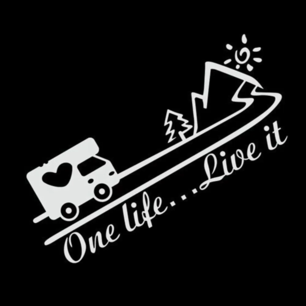 One Life Live It Van Camper Decor Decal Vinyl Vanlife Decoration For Truck Camper RV Caravan Body Accessories Car Sticker