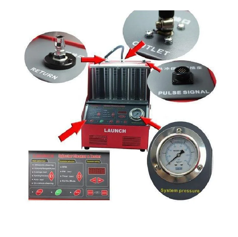 220V originale CNC602A tester detergente per iniettori di carburante cnc-602a 6 vasetti test di flusso dell\'iniettore pulizia ad ultrasuoni