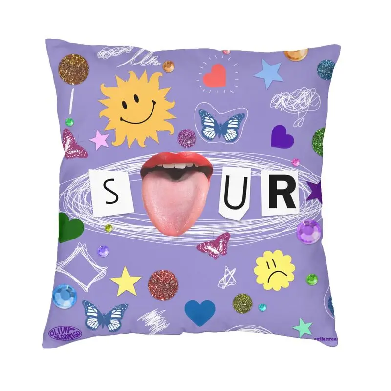 Custom Olivias Vampire Rodrigos Sour Guts Square Throw Pillow Cover Decoration 3D Double-sided Printed Cushion Cover for Sofa