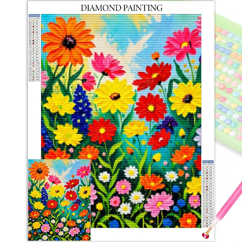 

Diamond Painting New Arrivals 2025 Daisies And Gerbera Daisies Paint By Diamond Wildflowers Diamond Art Fantasy Arts And Crafts
