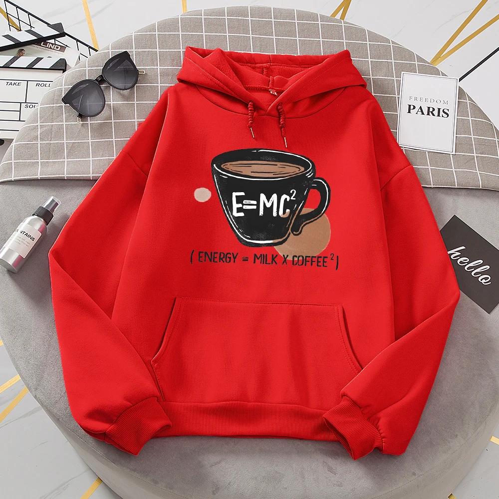 Emc Energy Milk Coffee Hoodies Women Fleece Comfortable Warm Hoodie Fashion Casual All Match Hoody Sports Original Basic Clothes