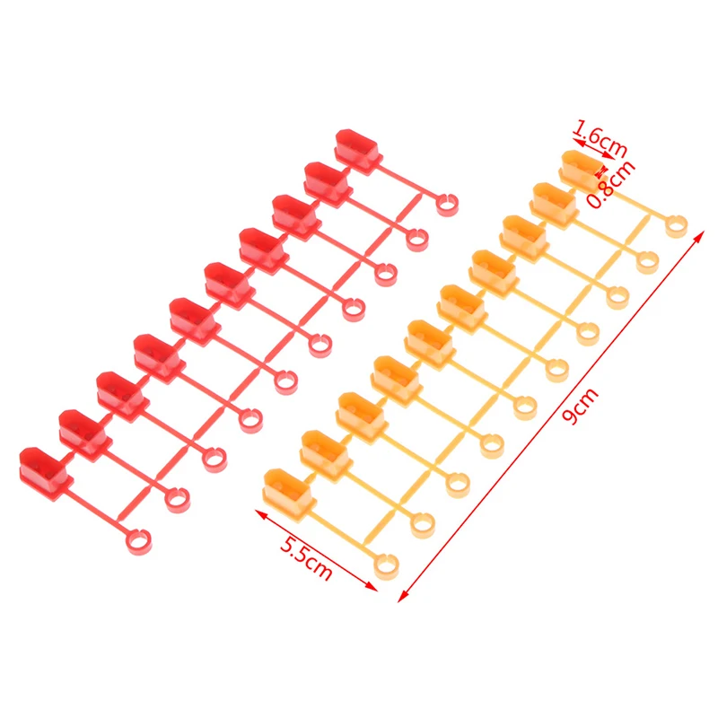 10Pcs XT60 Plug Rubber Terminal Insulated Protective Cover Caps Case Suitable For Rc Lipo Battery Red Orange Color