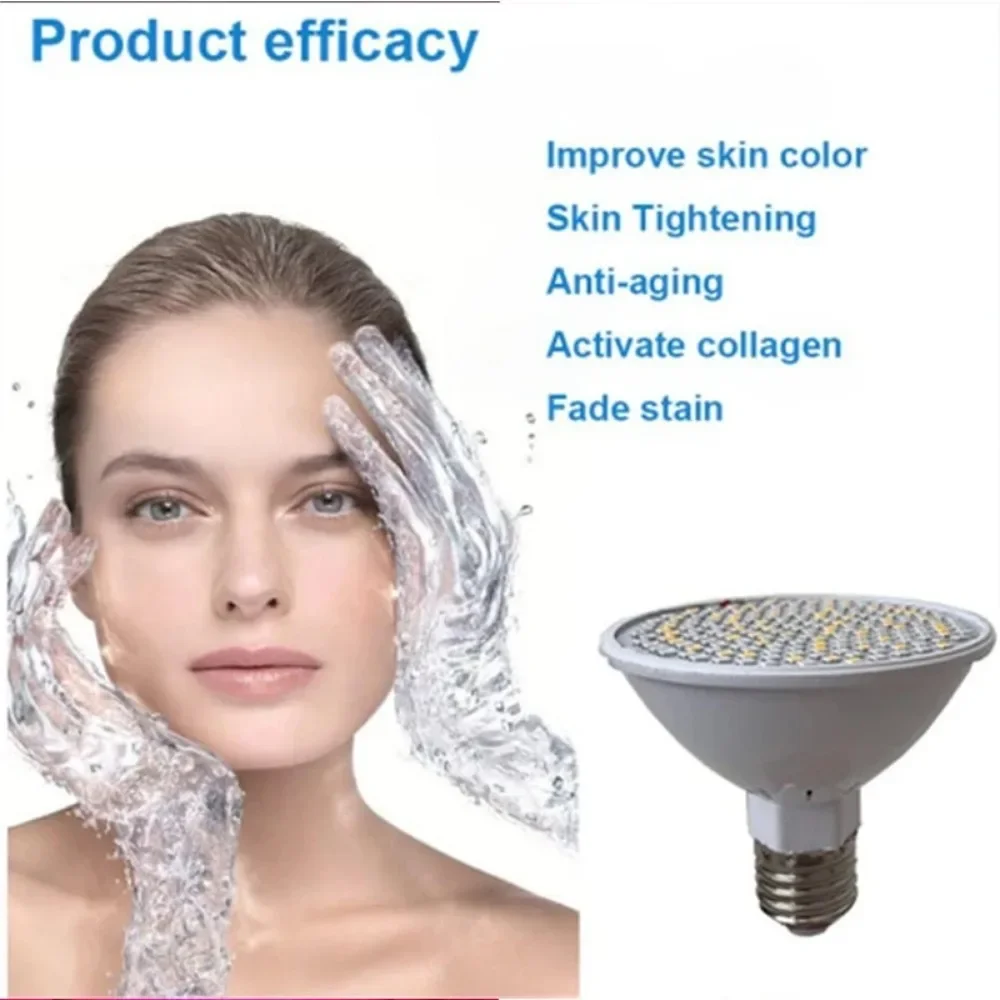 Blaues Rotlichttherapie-Rotlichttherapiegerät für das Gesicht, Anti-Aging, Straffung, Straffung, Faltenentfernung, Durchblutung
