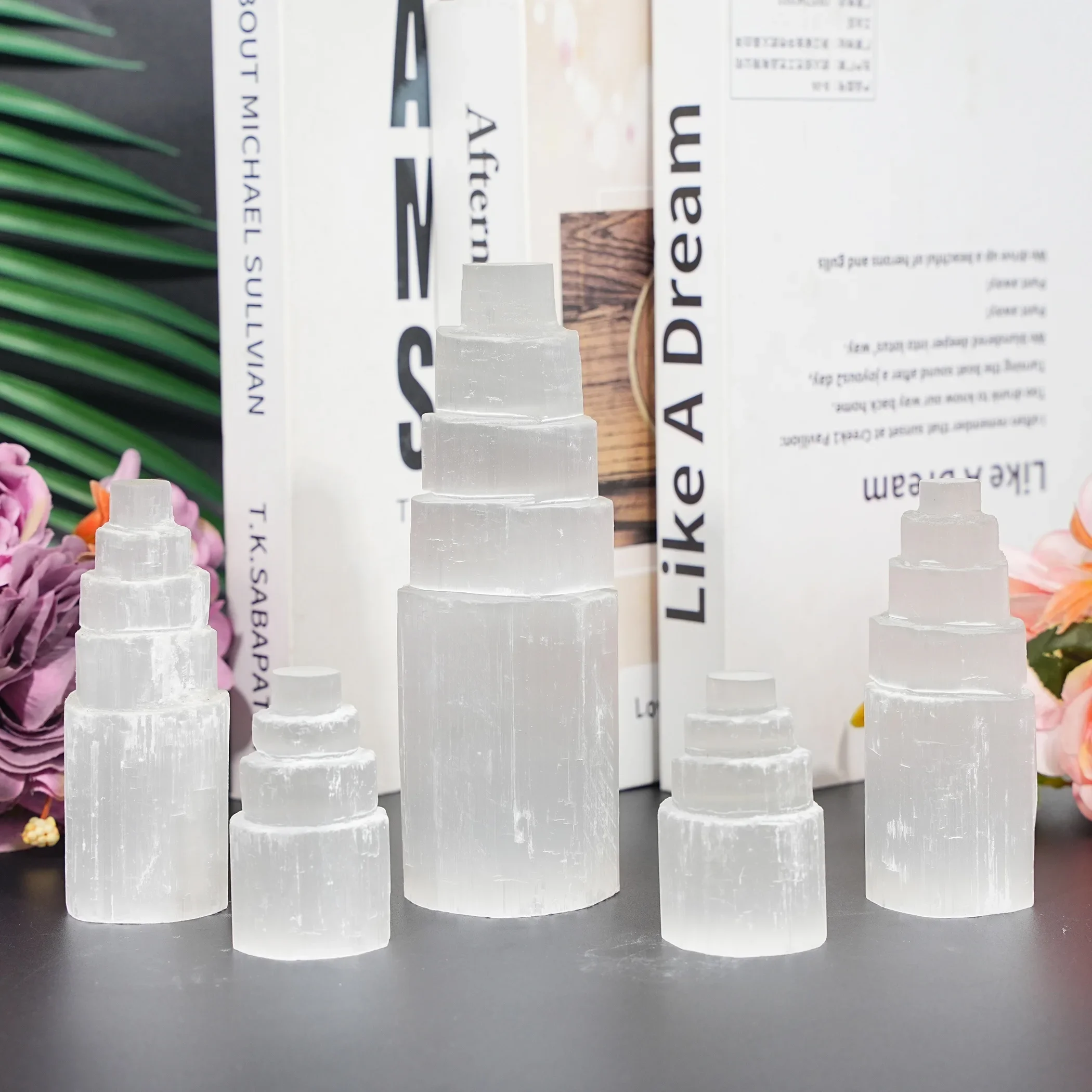 Gypsum crystal tower DIY decoration eliminates negative energy and brings good luck. The first choice for holiday gifts