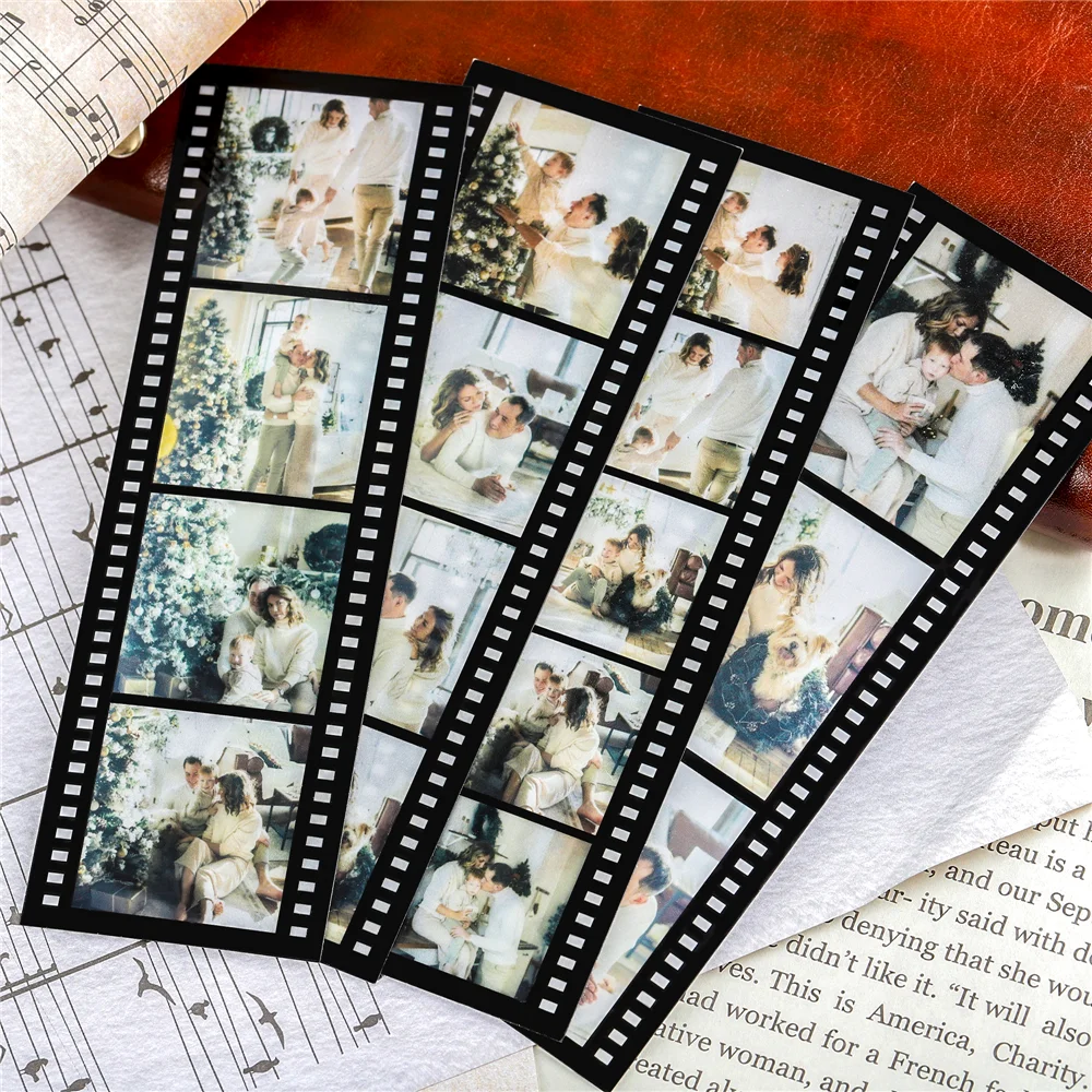 4Pcs Personalized Bookmarks Customized Film Roll Bookmark Memory DIY Custom Photo Album Decoration New Wedding Anniversary Gifts