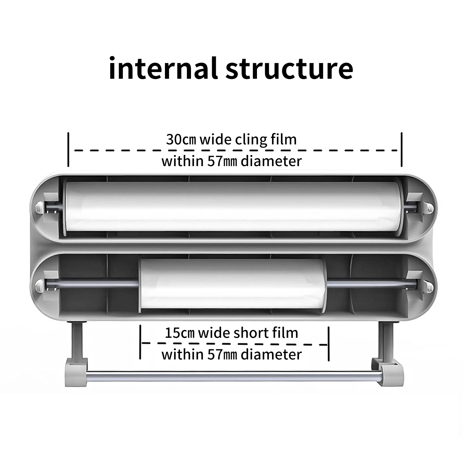 Triple-function Foil Cutter, Kitchen Paper Lazy Person's Drying Rack, Magnetic Refrigerator Hanger Without Drilling, Double-side