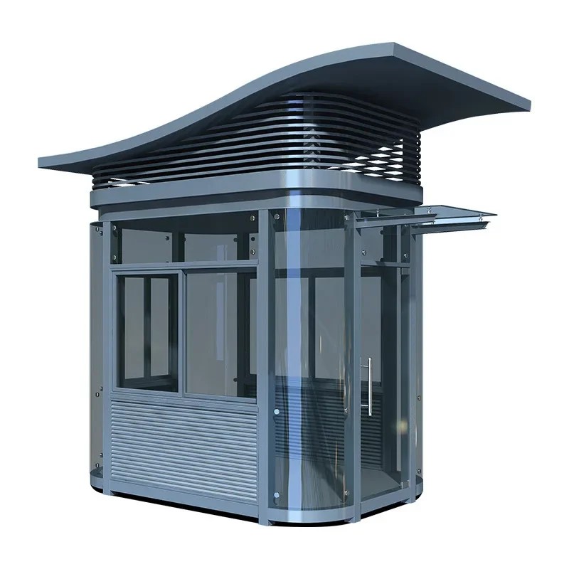 

Customized Steel Structure Sentry Box, Outdoor Security Booth, Finished Product Toll Booth, Community Duty Security Sentry Booth