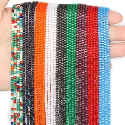 Perline a occhio di gatto in pietra naturale da 2mm perline distanziatrici allentate rotonde per gioielli che fanno collana di braccialetti fai da te di moda accessori all'ingrosso