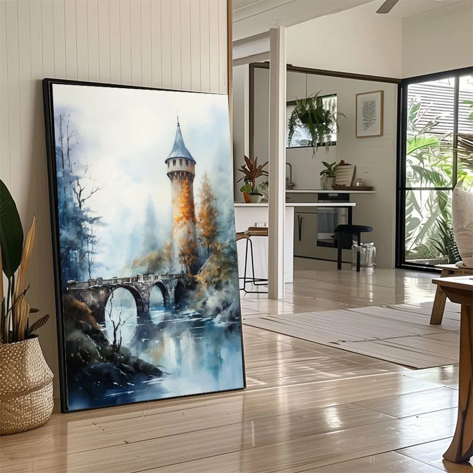 5D DIY Diamond Painting Cross Stitch kit Bridge, River, Lighthouse Picture Embroidery Handmade Crafts 2026 Home Decoration gift
