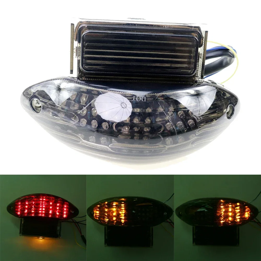 Motorcycle Integrated LED Rear Tail Light Brake Turn Signals Lamp For Suzuki Hayabusa GSX1300R 1999-2007 2000 2001 2002 2003