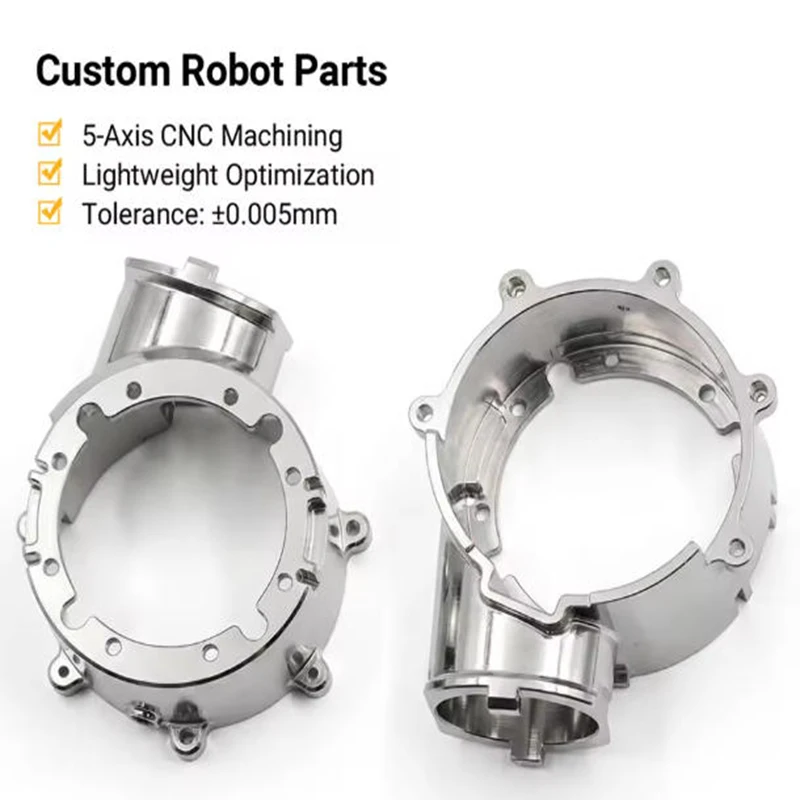 

5-Axis CNC Machining 7075 Aluminum Humanoid Robot Actuator Housing Joint Frame Parts for Robot Knee Hip Shoulde