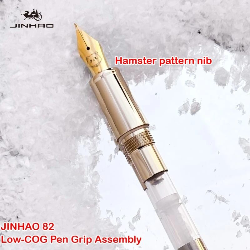 JINHAO 82 Fountain Pen Low-COG Pen Grip Assembly EF/F/M Nib with Fountain Pen Ink Absorber Stationery Office School Supplies