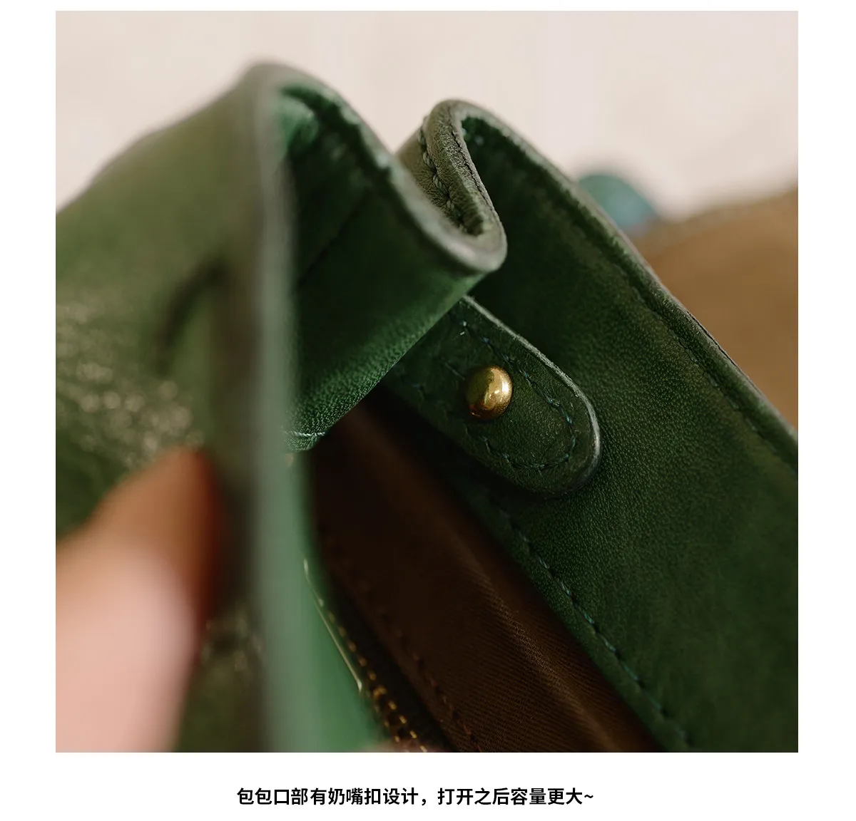 Vintage Damenhandtasche aus echtem Leder, Wochenendtasche, Partytasche, Designerhandtasche, handgefertigt, aus natürlichem Rindsleder, multifunktionale Schulter- und Umhängetasche. – Detail 21