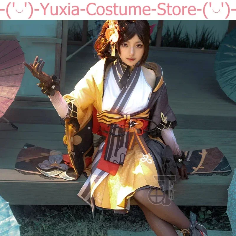 Genshin Impact Chiori Game Suit Elegante Mooie Kimono Cosplay Kostuum Halloween Carnaval Party Rollenspel Outfit Vrouwen