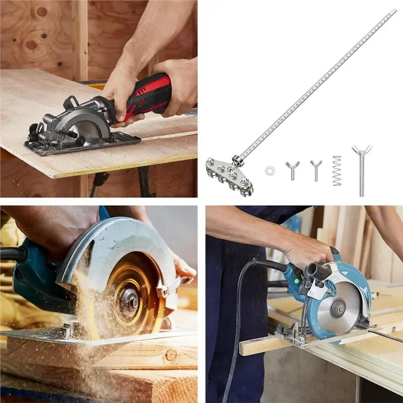 【HAPPY】Woodworking Tool- Wood Cutting Guide Rail Calipers 50Cm Adjustable Measurement For Woodworker S