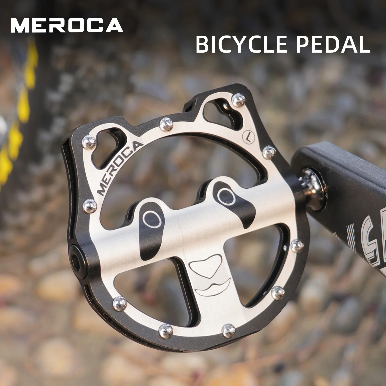 

GOLDIX Panda Bike Pedals Aluminum Alloy Non-Slip Ultralight for MTB Road Bicycle