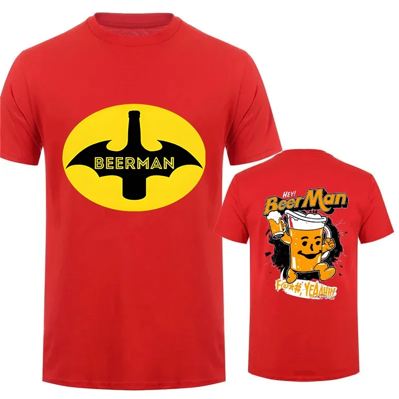 Men's Beer Man Printed T-Shirt Oversized Classic  Funny Novelty Drinking   Graphic Tees for Men Summer Tops image 4