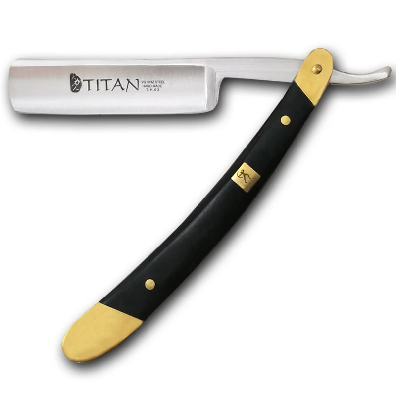 Titan Wood Handle Men Shaving Tools Hair Razor Stainless Steel Straight Razor