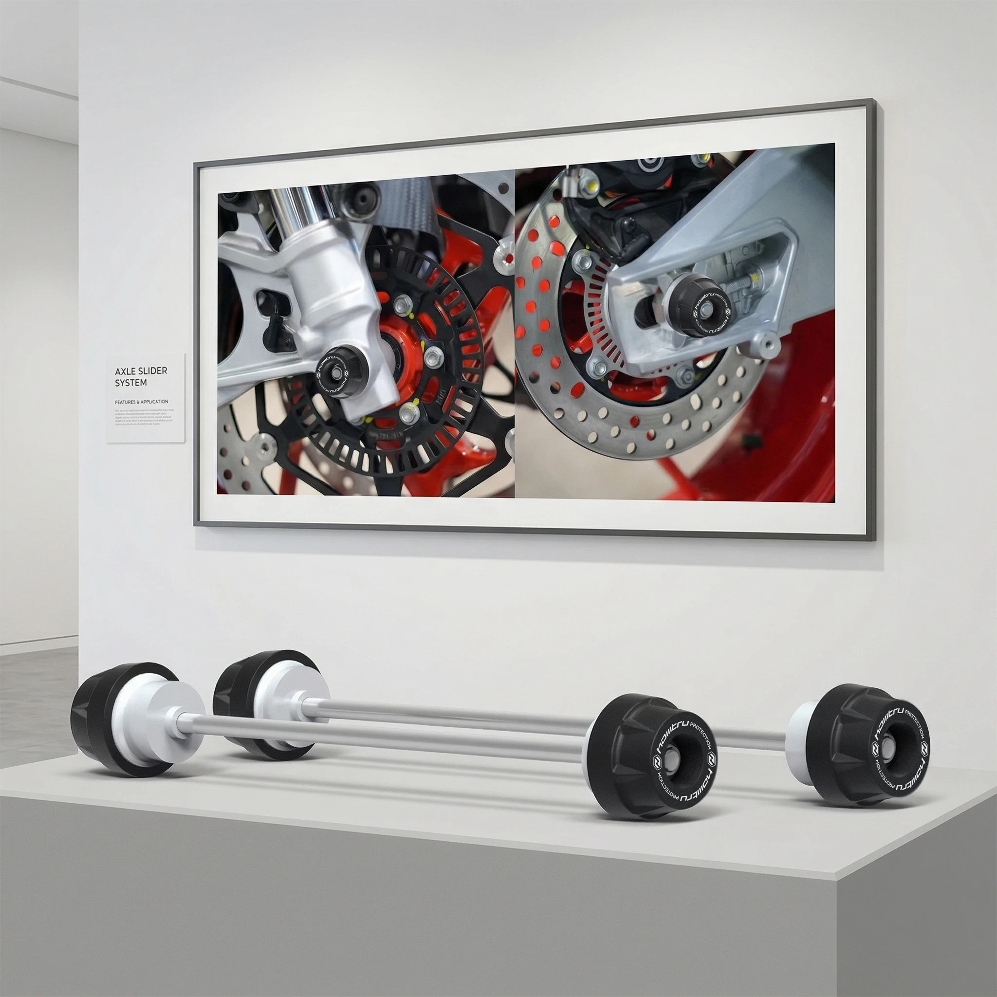 

For Aprilia RS660 Tuono 660 Factory 2021-2025 Motorcycle Wheel Spindle Axle Cover Kit - Black Anodized Aluminum