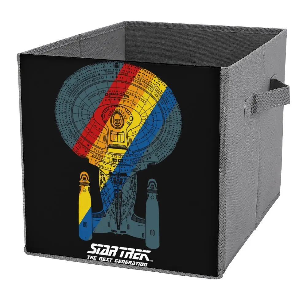 Storage Tank Star Trek Next Generation Ship Portrait Rainbow Fi Folding Storage Box Organizer Division Portable Bedroom Storage