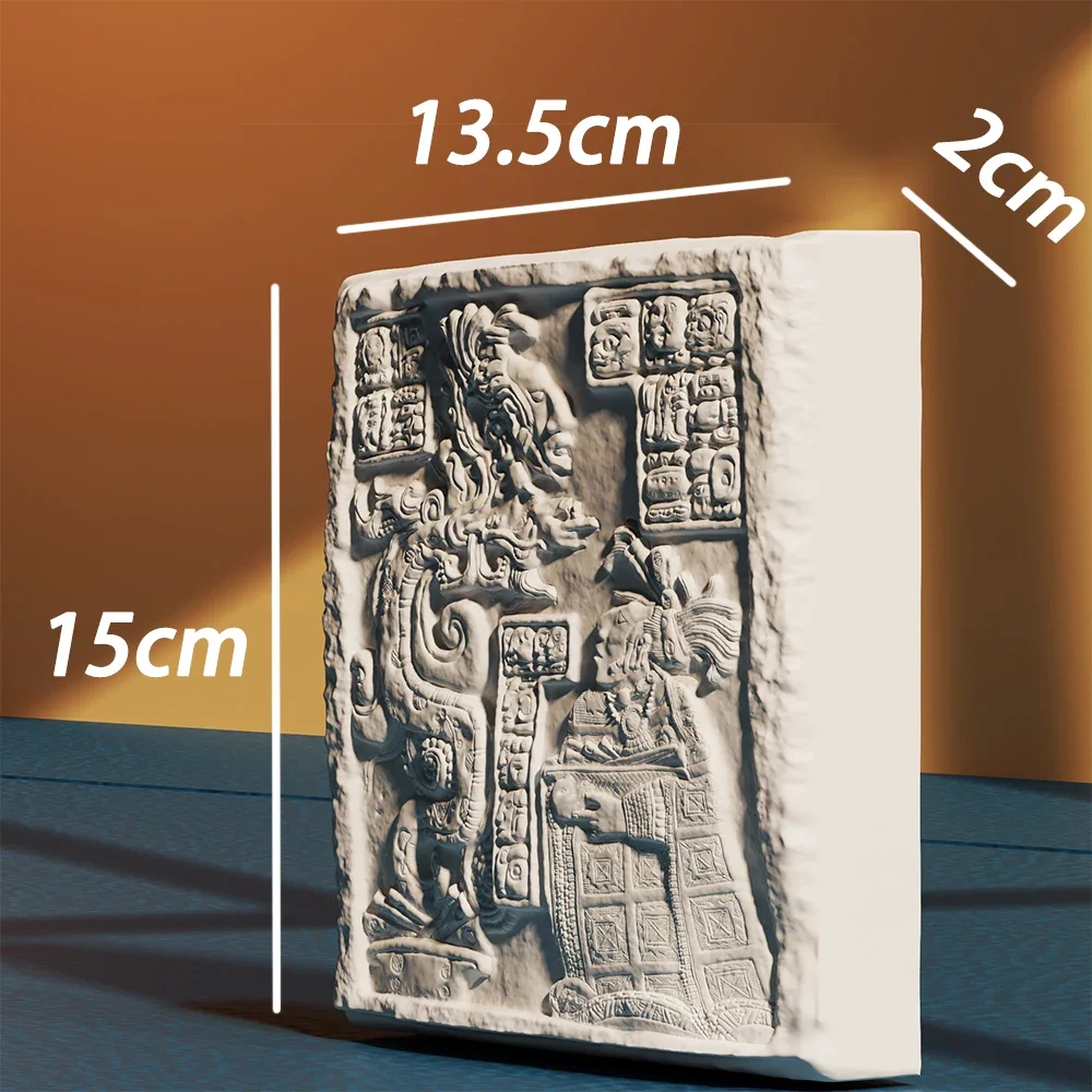 Maya Civilization Relief Painting Art Aromatherapy Plaster Statue Sculpture Decorative Ornament Gift