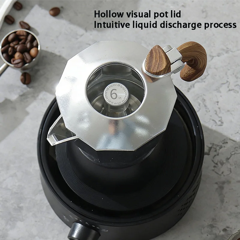 Double Valve Coffee Moka Pot 6th Generation Pressure Boost Valve Espresso Portable Maker Home Camping Italian Multiple Colors