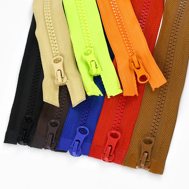 

5#Meetee Colorful Resin Zipper 80-150cm Double Sliders Open-End Zip Bag Garment Tent Decor Zippers DIY Auto Lock Zips Repair Kit