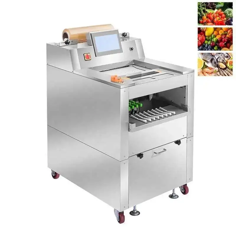Easy to Operate Automatic Cucumber Tray Shrink Cling Film Wrapping Packing Machine