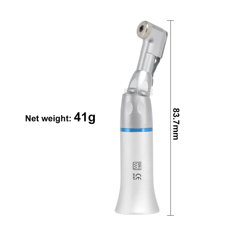 Dental Key Type Slow Low Speed Contra Angle Handpiece Stainless Steel Outer Water Spray 22000-27000 RPM Latch Chuck