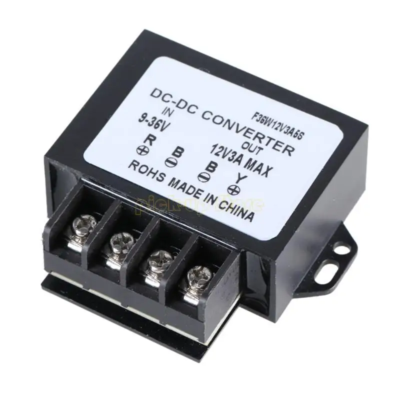 وحدة محول الجهد Q5WA مقاوم للماء DC9V-36V إلى 12V3A محول إمدادات الطاقة لمحول إضاءة السيارات 12V وإضاءة LED