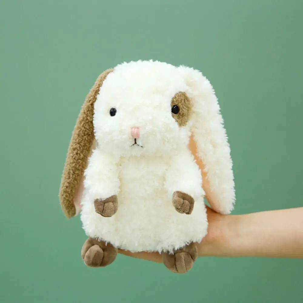 Jouet en peluche lapin à longues oreilles en coton PP, lapin doux et moelleux, interactif, confortable, assis, poupée en peluche, cadeaux pour enfants