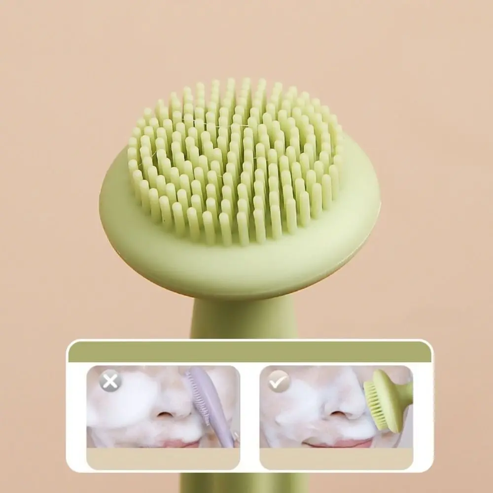 Soft Silicone Face Mask Brush Multifunctional Exfoliator Facial Cleaning Brush Scrub Mask Applicator Double Head Mask Brush