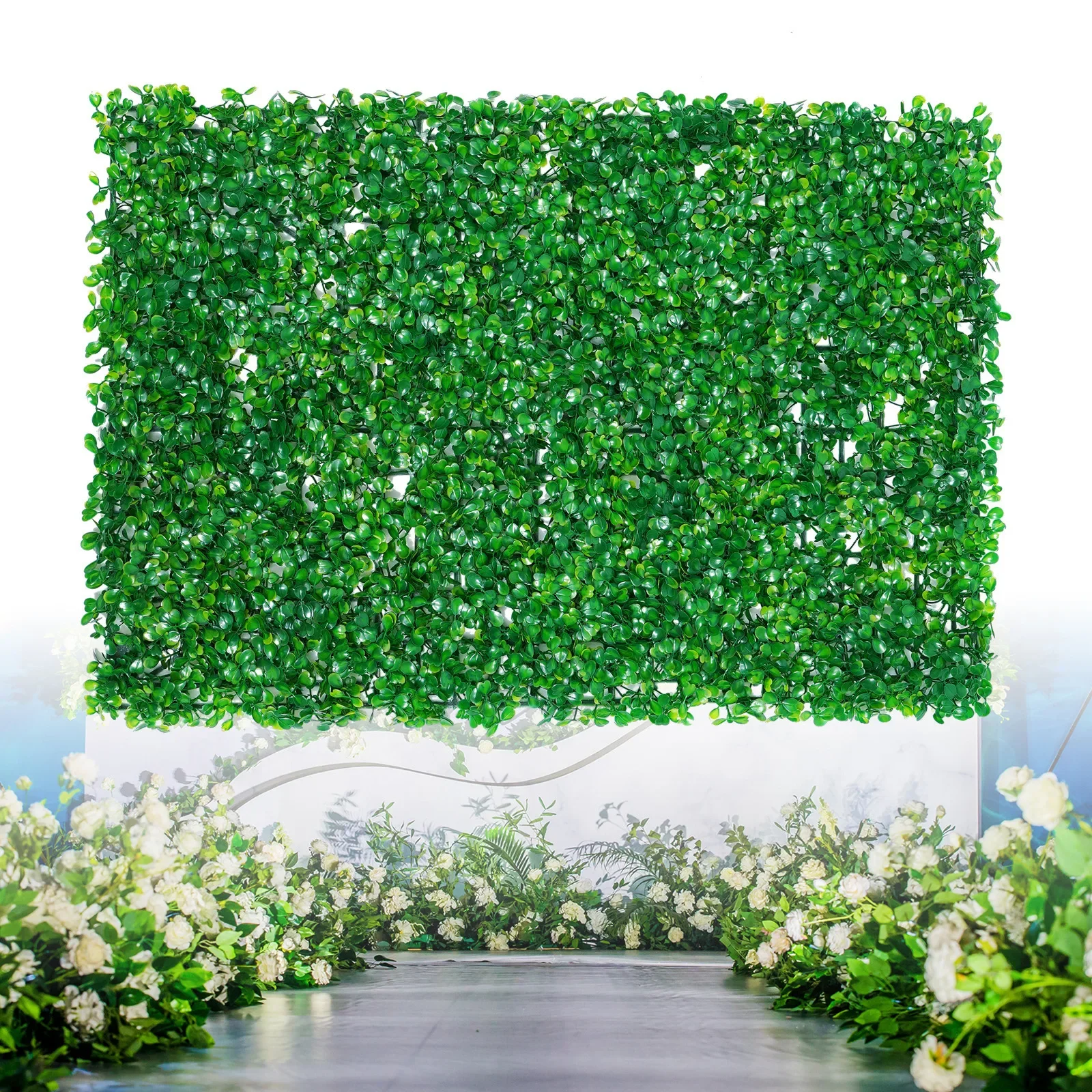 

60x40cm Artificial Plant Wall Fence Greenery Panel Decor Foliage Hedge Grass Mat Indoor Outdoor Grass Carpet